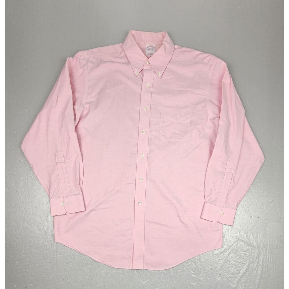 Brooks Brothers Madison Button Down Shirt Mens 16.5 - 34 Red Non Iron‎ LS